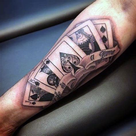 poker card tattoos|playing card tattoos for men.